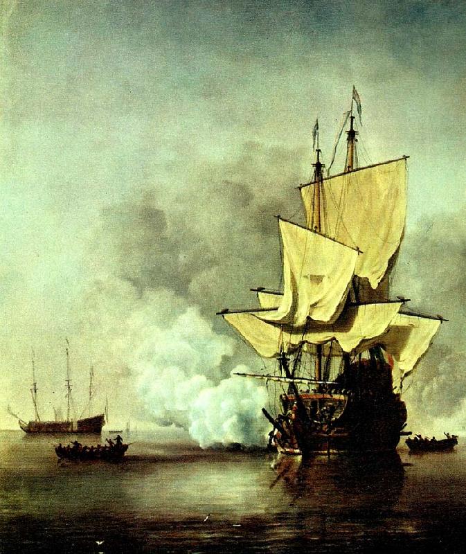 VELDE, Willem van de, the Younger kanonskottet oil painting image